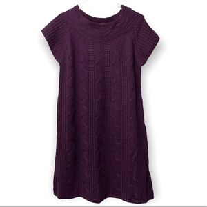 NWT. De Rotchild Cable Knit Sweater Dress | Purple | Size 3X